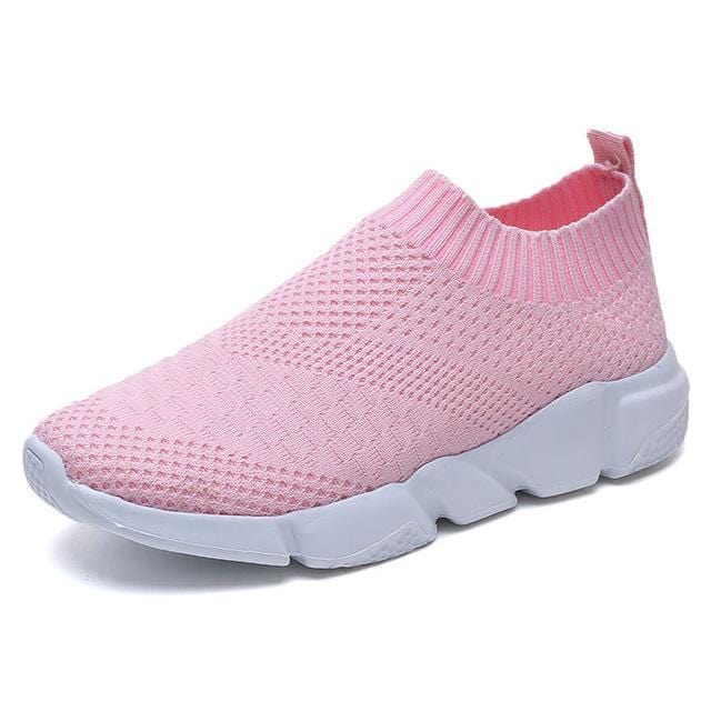 Women Shoes 2020 New Flyknit Sneakers Women Breathable Slip On Flat Shoes Soft Bottom White Sneakers Casual Women Flats Krasovki-Shoes-Ultrabasic