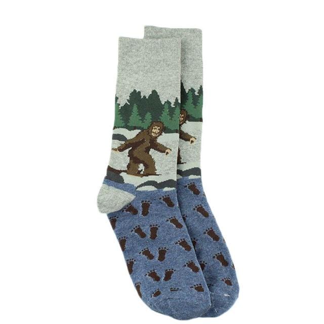 Men's Cotton Funny Socks Harajuku Creative Animal Food Happy Socks Men Dress Wedding Novelty Socks Clacetines Hombre Divertidos