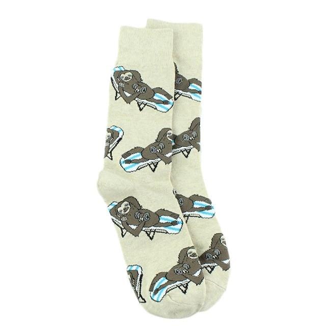 Men's Cotton Funny Socks Harajuku Creative Animal Food Happy Socks Men Dress Wedding Novelty Socks Clacetines Hombre Divertidos