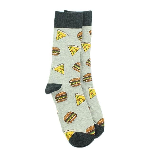 Men's Cotton Funny Socks Harajuku Creative Animal Food Happy Socks Men Dress Wedding Novelty Socks Clacetines Hombre Divertidos