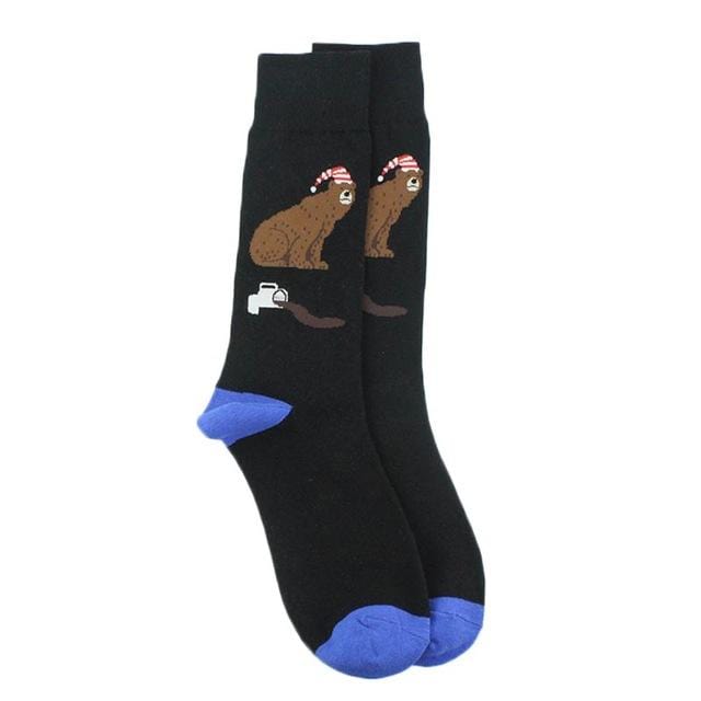 Men's Cotton Funny Socks Harajuku Creative Animal Food Happy Socks Men Dress Wedding Novelty Socks Clacetines Hombre Divertidos