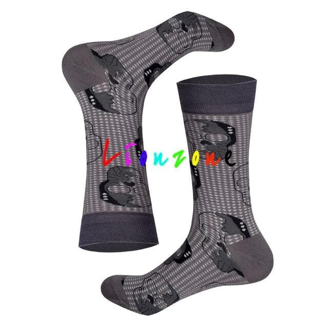 LIONZONE New Arrived Happy Socks With Saury Lobster skeleton Disenador StreetWear Calcetines Casual Crew Socks Funny Gift