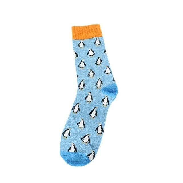 Men's Cotton Funny Socks Harajuku Creative Animal Food Happy Socks Men Dress Wedding Novelty Socks Clacetines Hombre Divertidos