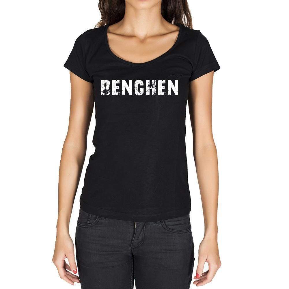 Renchen German Cities Black Womens Short Sleeve Round Neck T-Shirt 00002 - Casual