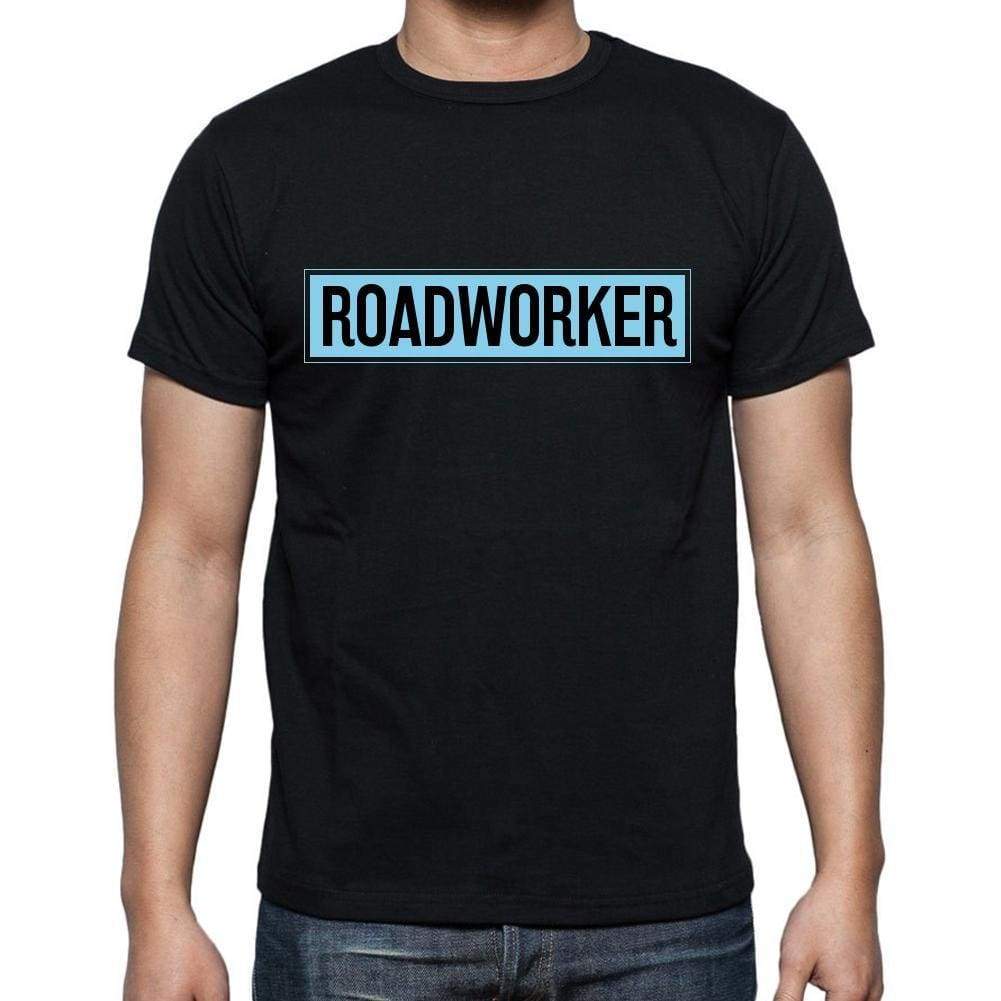 Roadworker T Shirt Mens T-Shirt Occupation S Size Black Cotton - T-Shirt