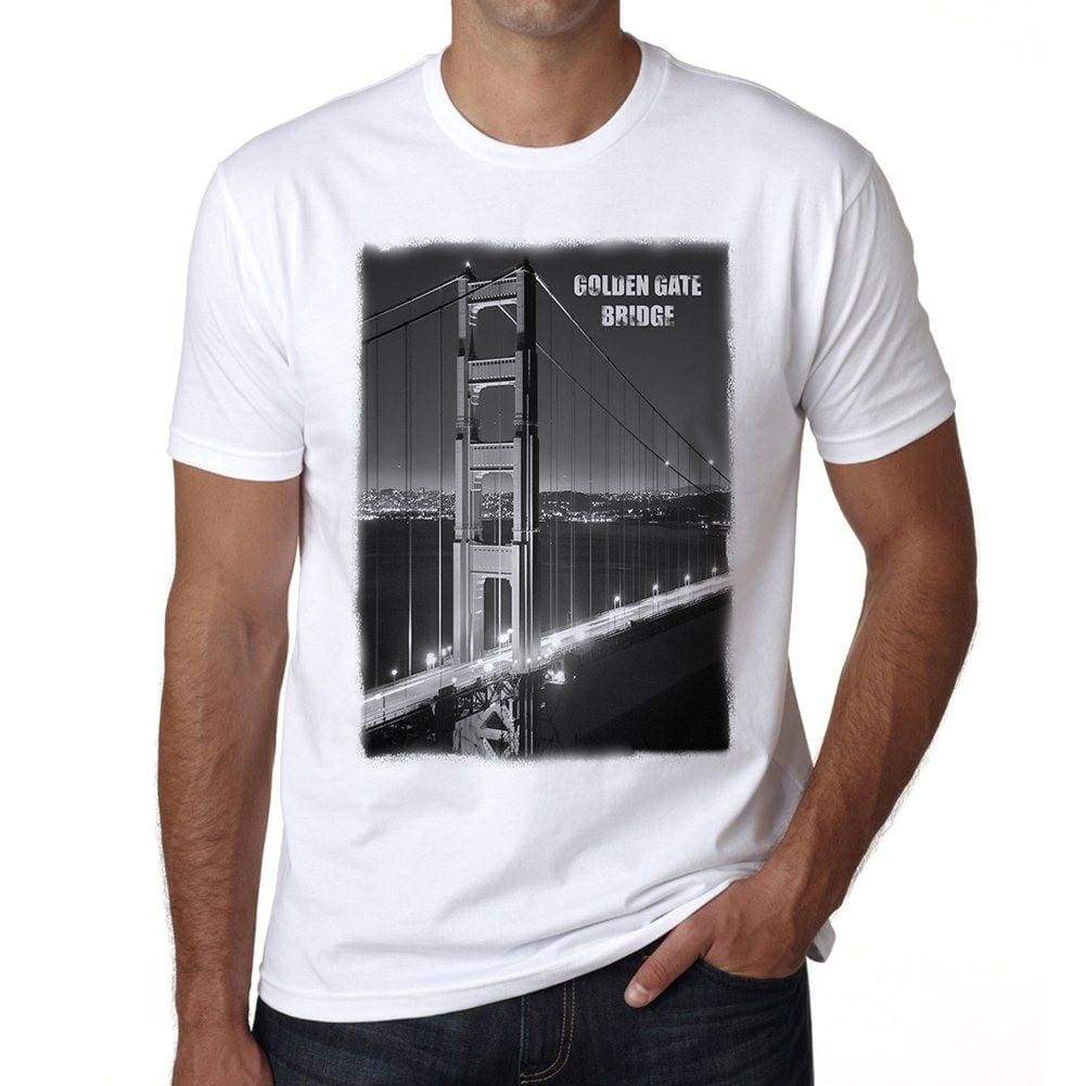 San Francisco Golden Gate Bridge Mens Short Sleeve Round Neck T-Shirt