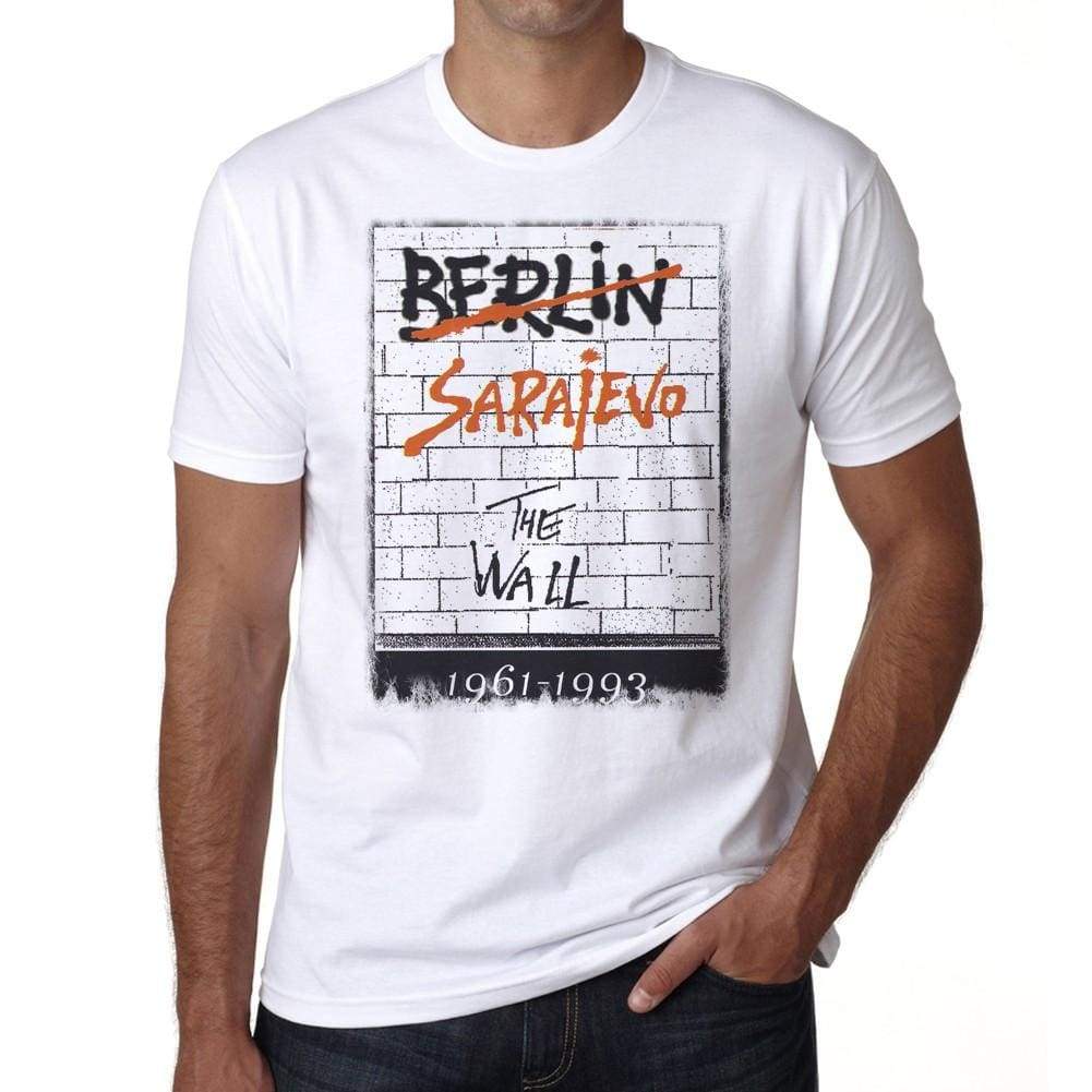 Sarajevo The Wall Tshirt Mens Tee White 100% Cotton Actors 00062