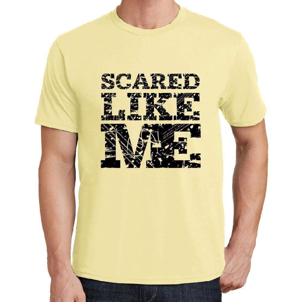 Scared Like Me Yellow Mens Short Sleeve Round Neck T-Shirt 00294 - Yellow / S - Casual