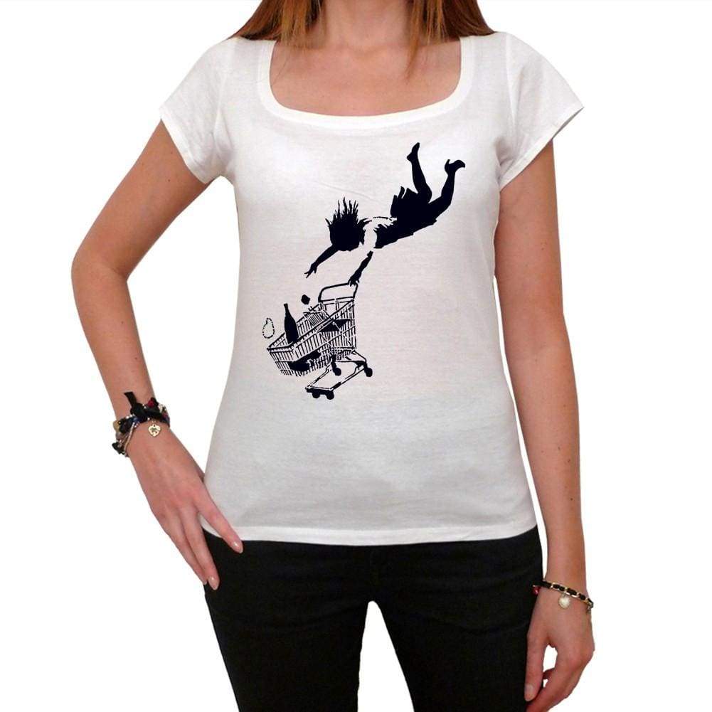 Shop Until You Drop Tshirt White Womens T-Shirt 00163