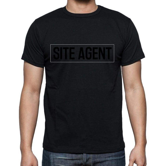 Site Agent T Shirt Mens T-Shirt Occupation S Size Black Cotton - T-Shirt