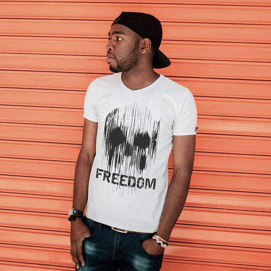 Skull Freedom Mens Vintage Tee Shirt Graphic T Shirt