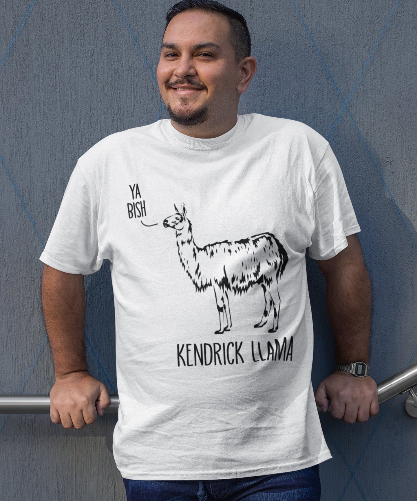 Ultrabasic - Graphic Men's Kendrick Llama Printed Letters T-Shirt