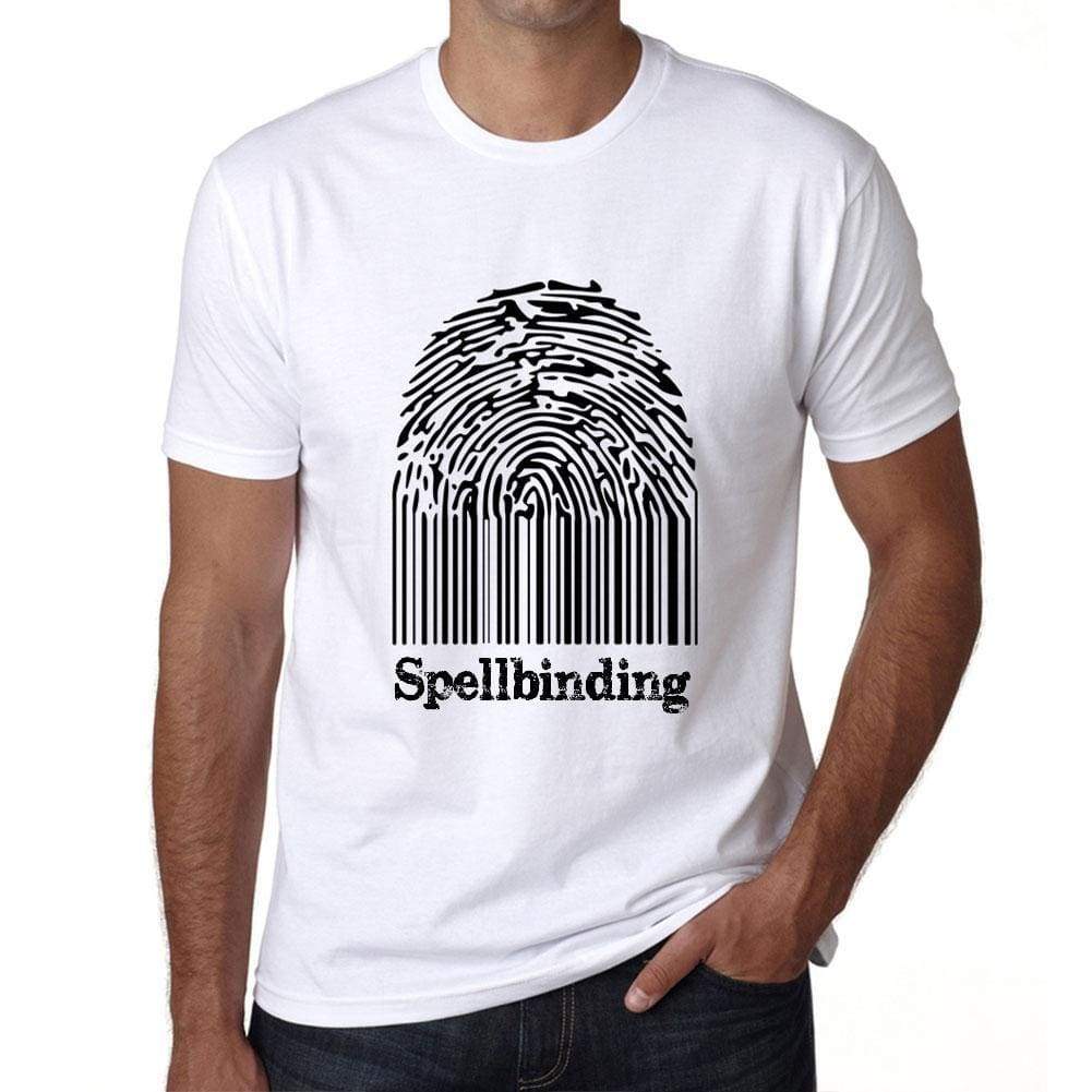 Spellbinding Fingerprint White Mens Short Sleeve Round Neck T-Shirt Gift T-Shirt 00306 - White / S - Casual