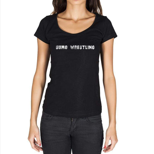 sumo wrestling, T-Shirt for women, t shirt gift, black - ULTRABASIC