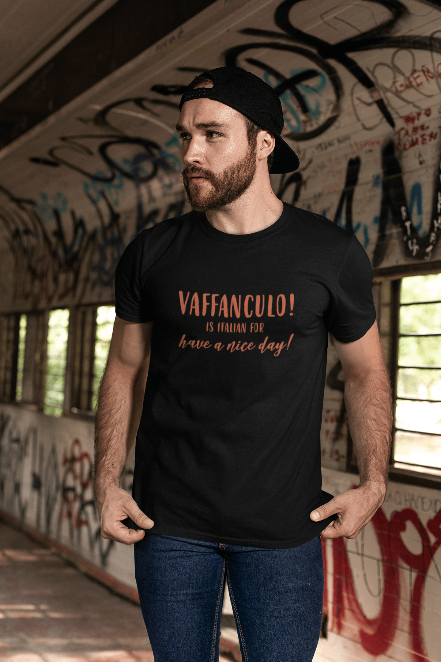 Ultrabasic - Homme T-Shirt Graphique Vaffanculo is Italian for Have a Nice Day