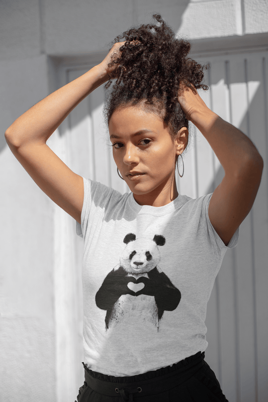 Panda 2, T-Shirt pour femme,t-shirt cadeau Col Rond 00224