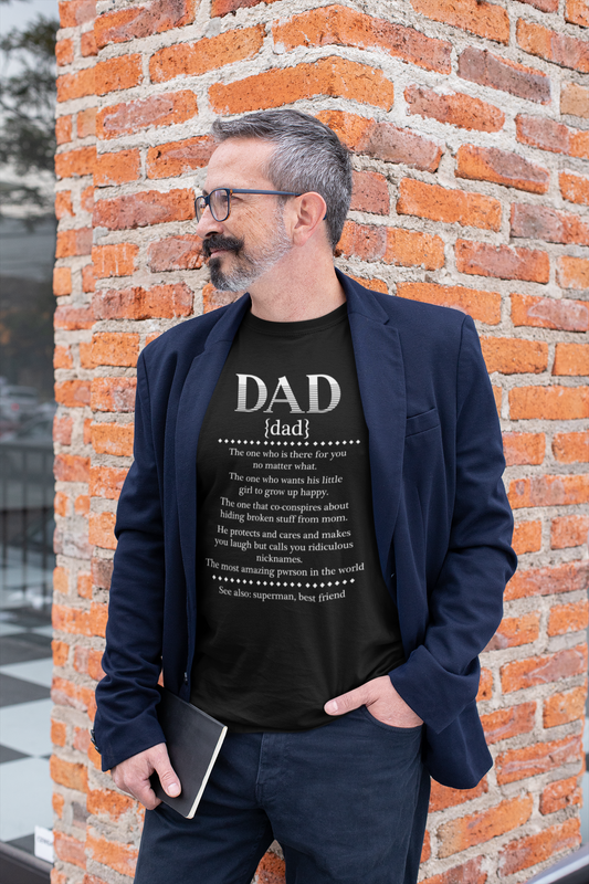 ULTRABASIC Men's Graphic T-Shirt Dad Definition - Emotional Quote - Gift for Father's Day