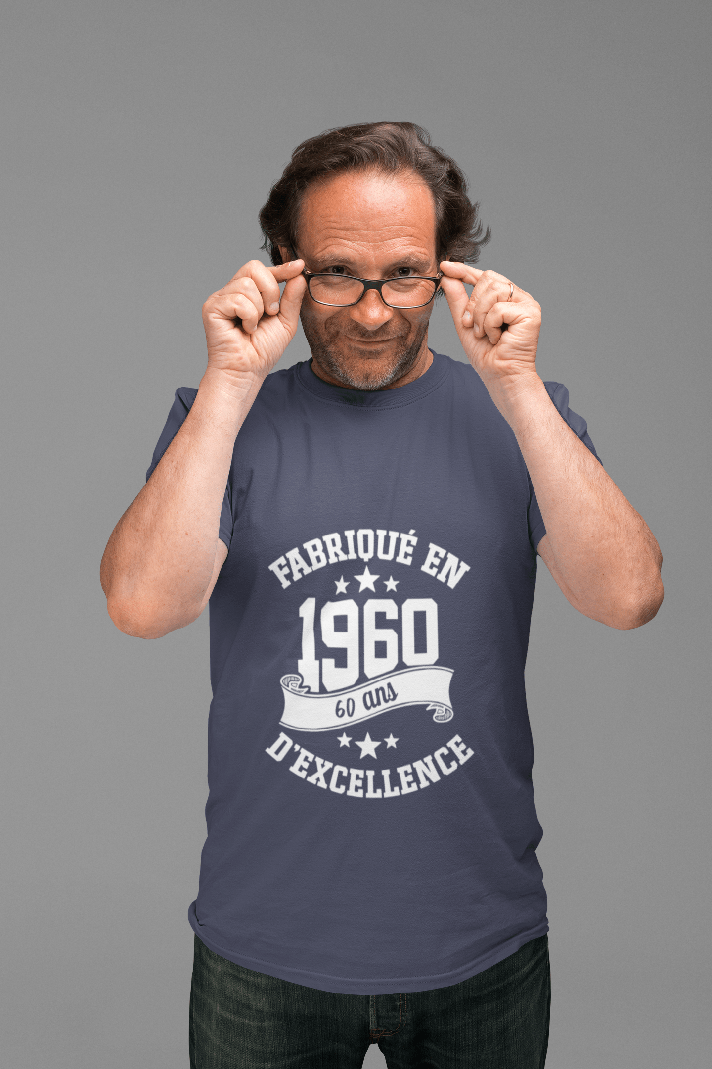 Men's Graphic Fabriqué en 1960, 60 Ans d'être Génial T-Shirt