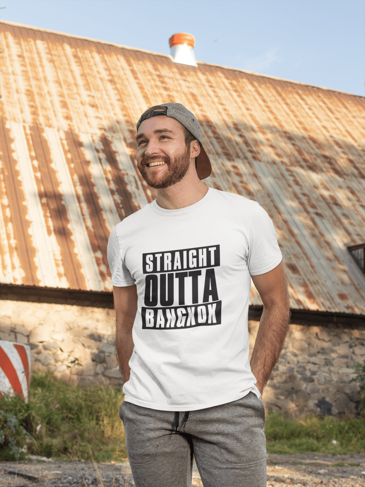 Straight Outta Bangkok, t Shirt Homme, t Shirt Straight Outta, Cadeau Homme