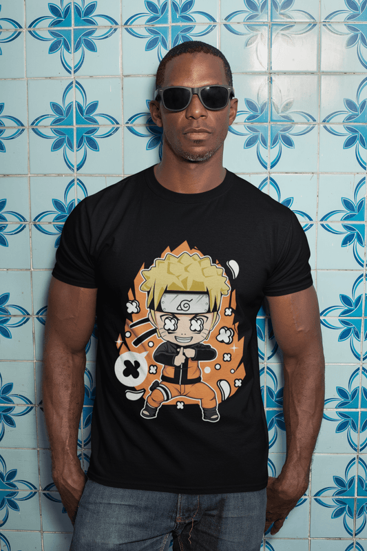 ULTRABASIC Men's T-Shirt Japanese Cartoon Shirt - Young Ninja - Anime Apparel