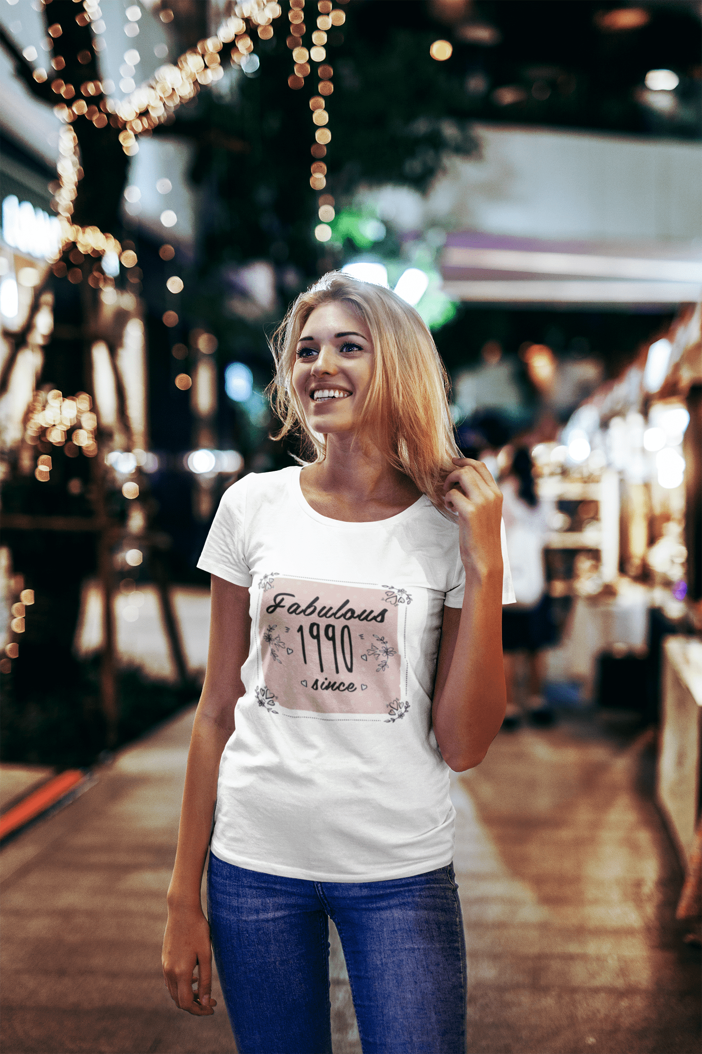 Fabulous Since 1990 Women's T-shirt White Birthday Gift 00433