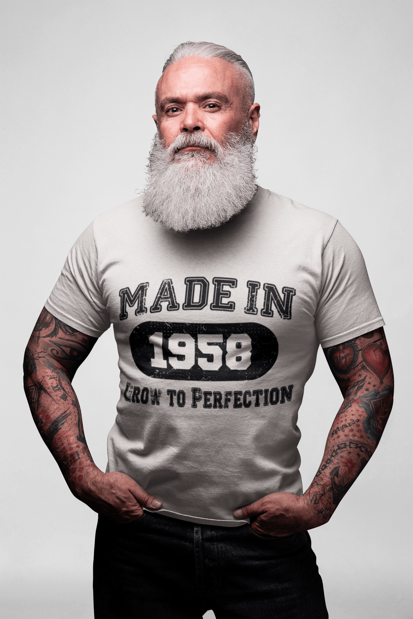 Geburtstagsgeschenk Made 1958 T-Shirt, Geschenk-T-Shirt, Herren-T-Shirt