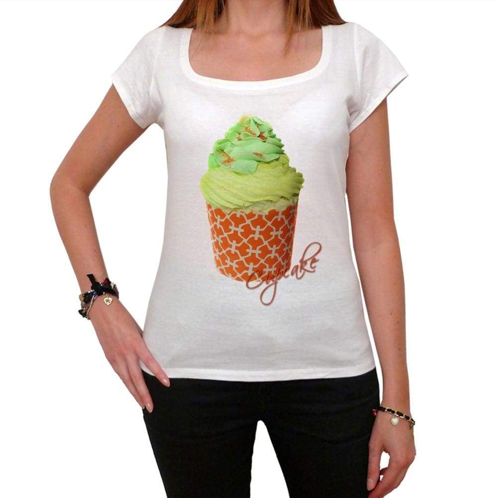 Tangerine Lemongrass Jumbo Cupcake Womens Short Sleeve Scoop Neck Tee 00152