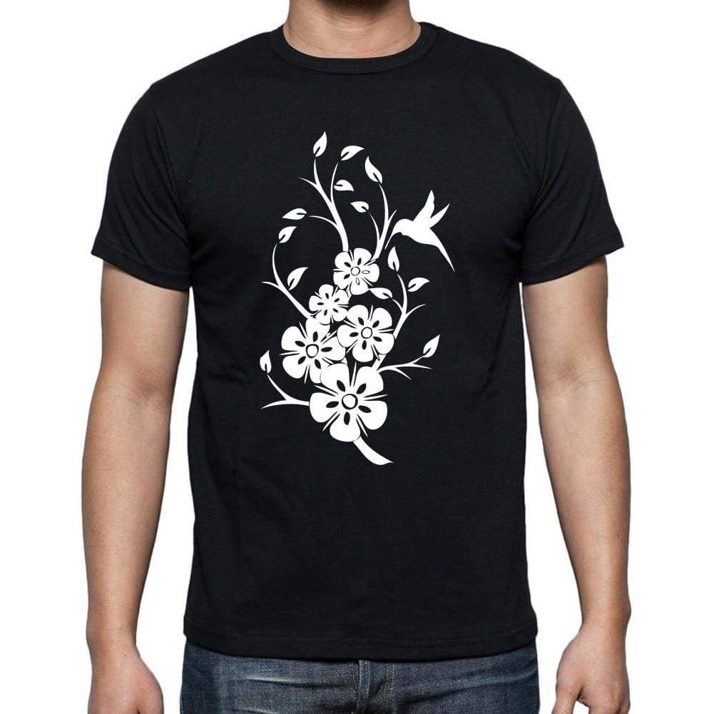 Tribal Flower Tattoo Black Gift T Shirt Mens Tee Black 00166