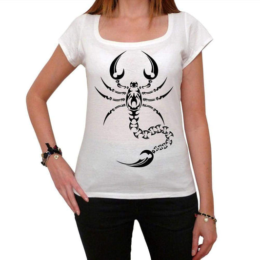 Tribal Scorpion Tattoo Womens Short Sleeve Scoop Neck Tee 00161