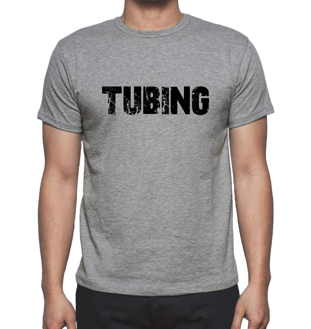 Tubing Grey Mens Short Sleeve Round Neck T-Shirt 00018 - Grey / S - Casual