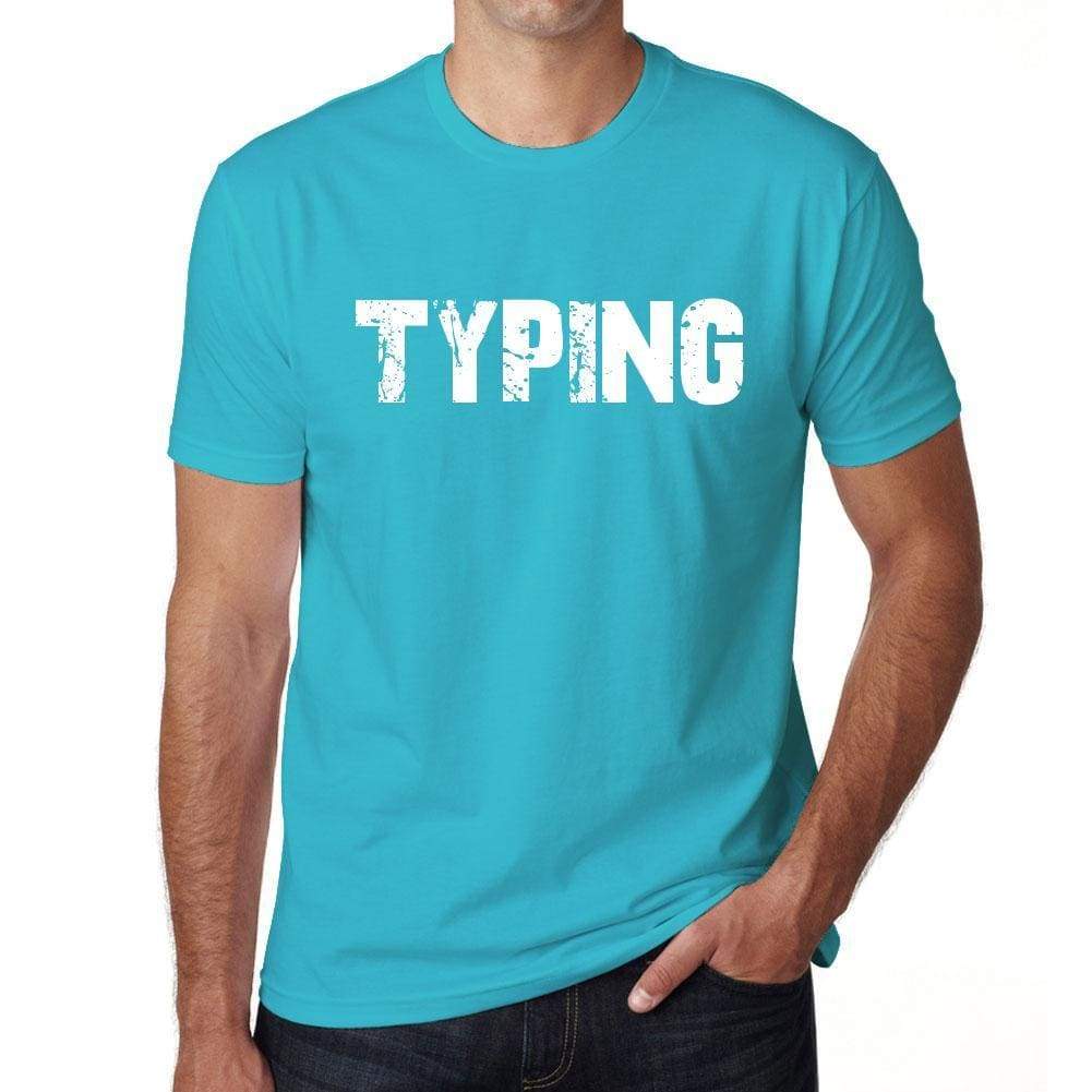 Typing Mens Short Sleeve Round Neck T-Shirt 00020 - Blue / S - Casual