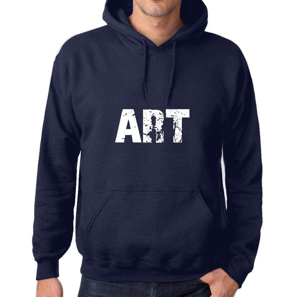 Unisex Printed Graphic Cotton Hoodie Popular Words Art French Navy - French Navy / Xs / Cotton - Hoodies