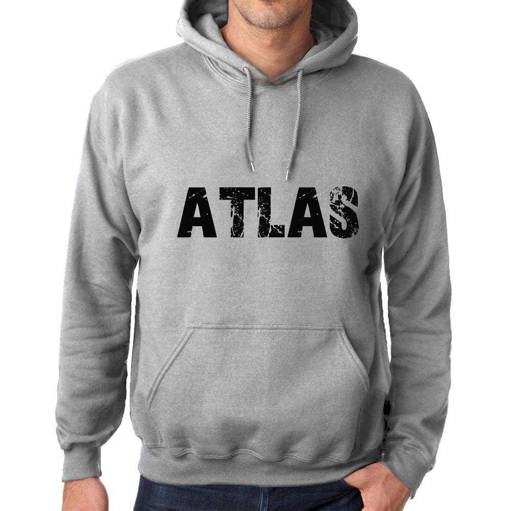 Unisex Printed Graphic Cotton Hoodie Popular Words Atlas Grey Marl - Grey Marl / Xs / Cotton - Hoodies