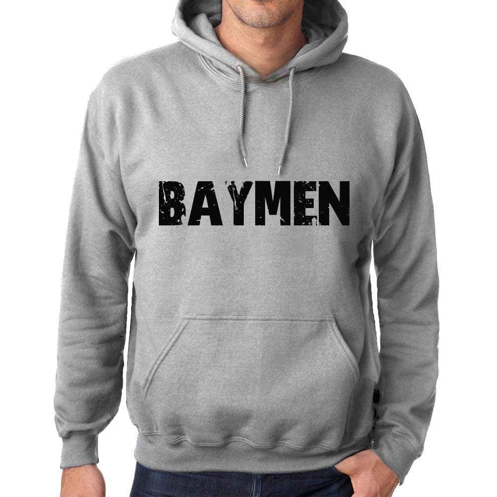 Unisex Printed Graphic Cotton Hoodie Popular Words Baymen Grey Marl - Grey Marl / Xs / Cotton - Hoodies