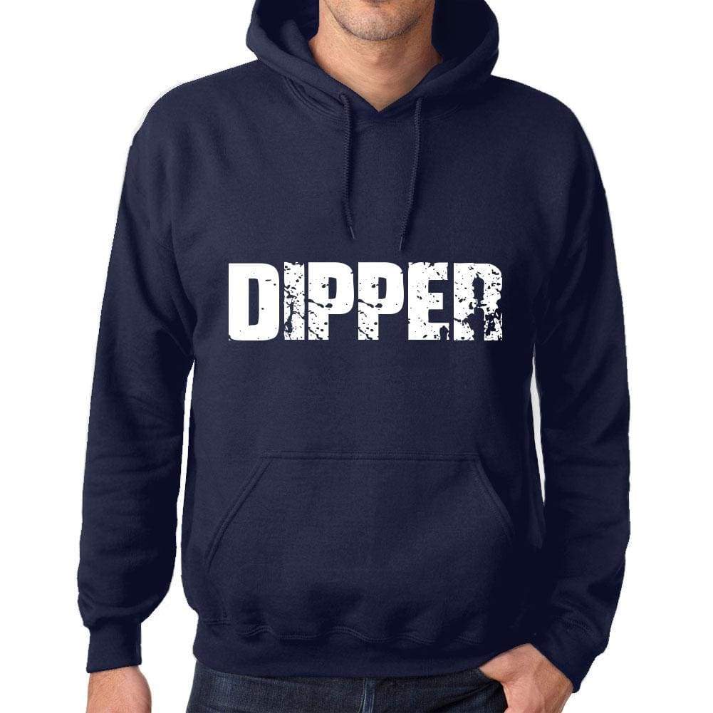 Unisex Printed Graphic Cotton Hoodie Popular Words Dipper French Navy - French Navy / Xs / Cotton - Hoodies