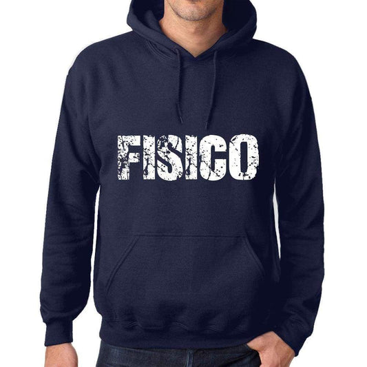 Unisex Printed Graphic Cotton Hoodie Popular Words Fisico French Navy - French Navy / Xs / Cotton - Hoodies