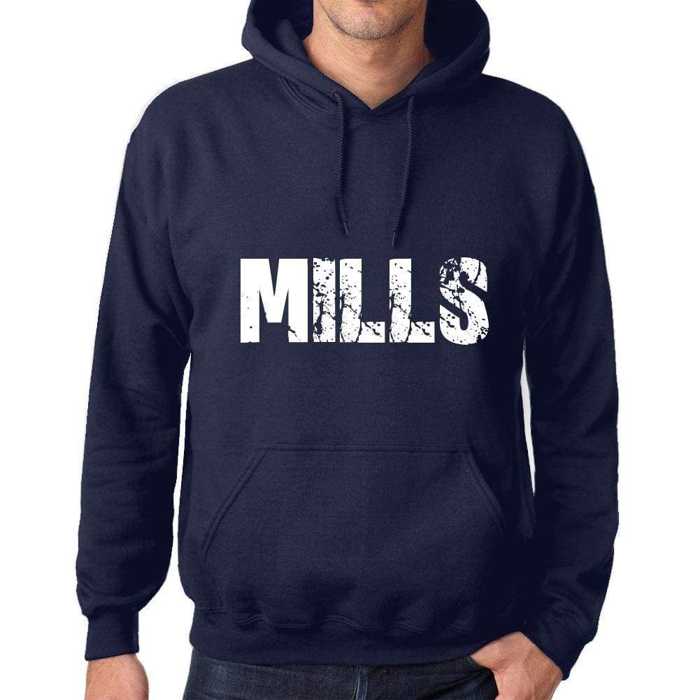 Unisex Printed Graphic Cotton Hoodie Popular Words Mills French Navy - French Navy / Xs / Cotton - Hoodies