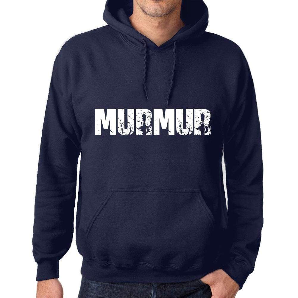 Unisex Printed Graphic Cotton Hoodie Popular Words Murmur French Navy - French Navy / Xs / Cotton - Hoodies