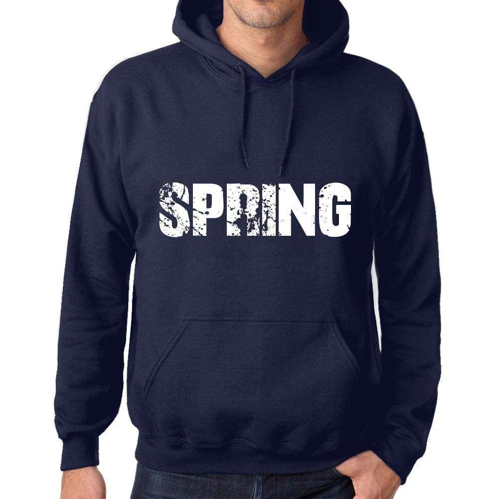 Unisex Printed Graphic Cotton Hoodie Popular Words Spring French Navy - French Navy / Xs / Cotton - Hoodies