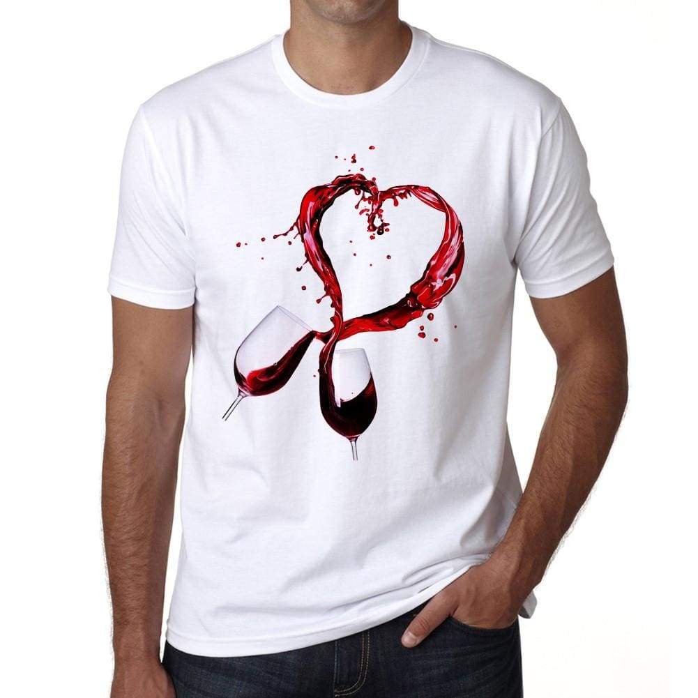 Valentines Day Vine Heart Mens Tee White 100% Cotton 00156