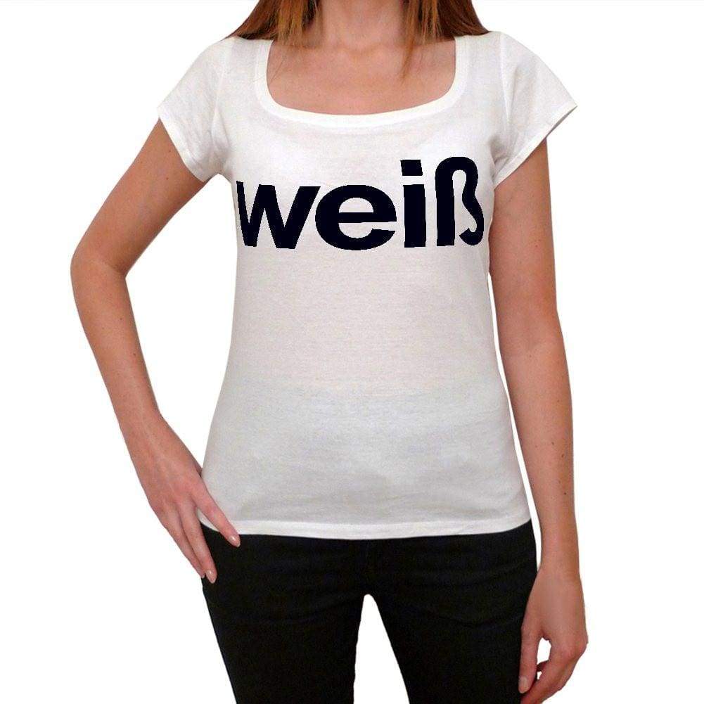 Weiß Womens Short Sleeve Scoop Neck Tee 00036