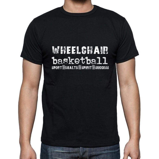 Wheelchair Basketball Sport-Health-Spirit-Success Mens Short Sleeve Round Neck T-Shirt 00079 - Casual