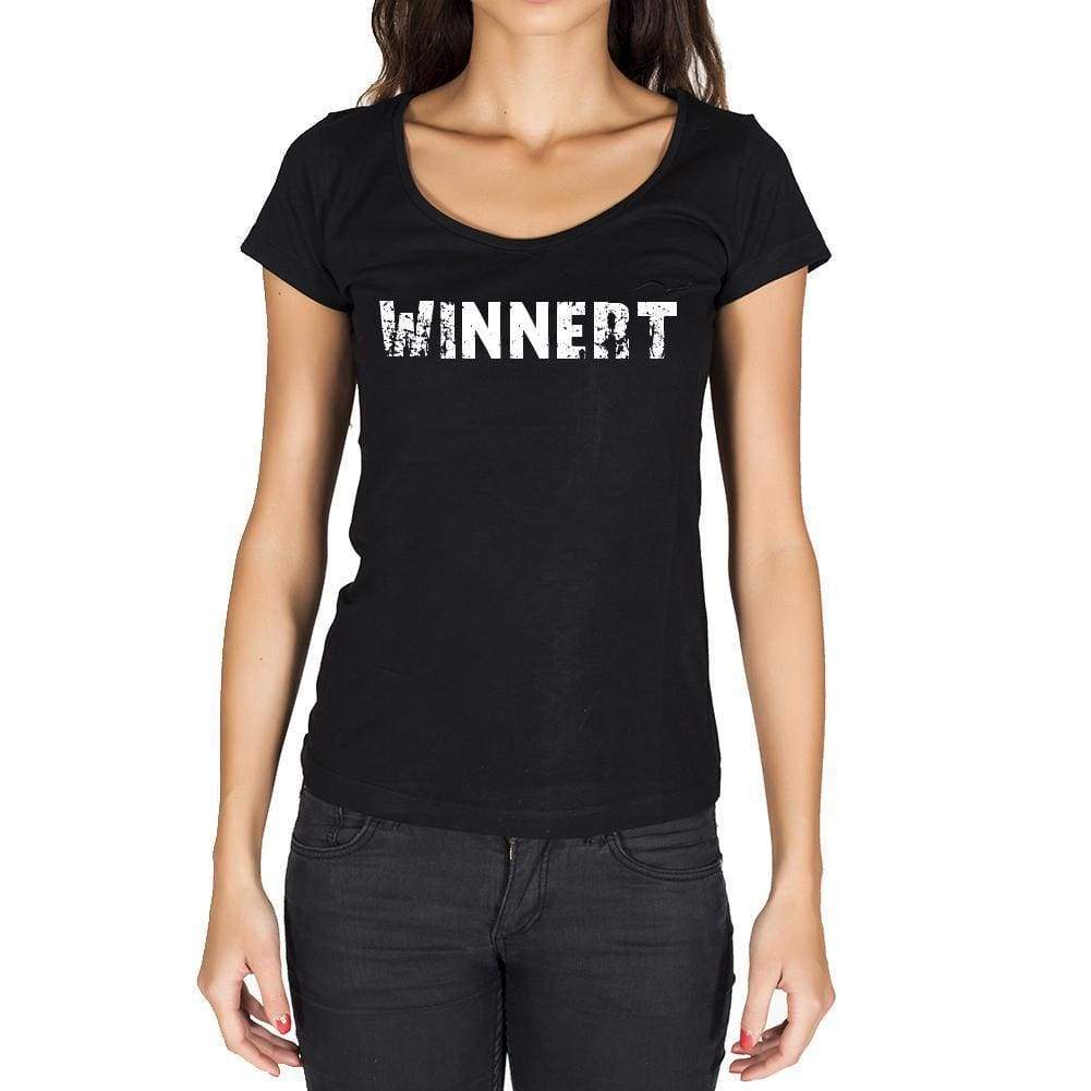 Winnert German Cities Black Womens Short Sleeve Round Neck T-Shirt 00002 - Casual