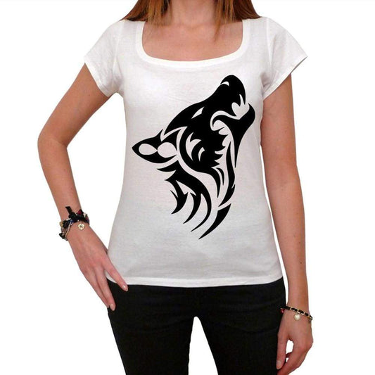 Wolf Tribal Tattoo Womens Short Sleeve Scoop Neck Tee 00161