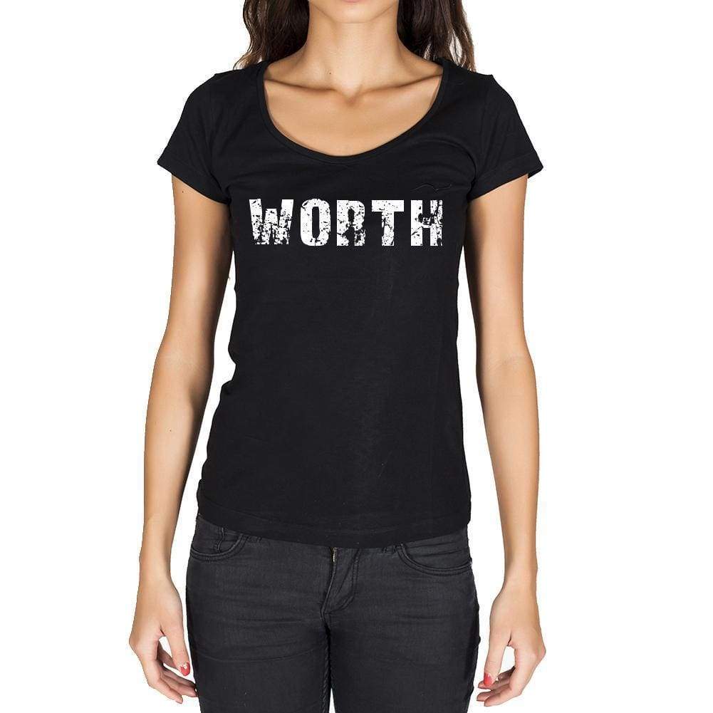 Worth German Cities Black Womens Short Sleeve Round Neck T-Shirt 00002 - Casual