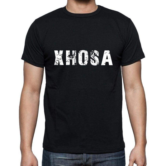 xhosa Men's Short Sleeve Round Neck T-shirt , 5 letters Black , word 00006 - Ultrabasic